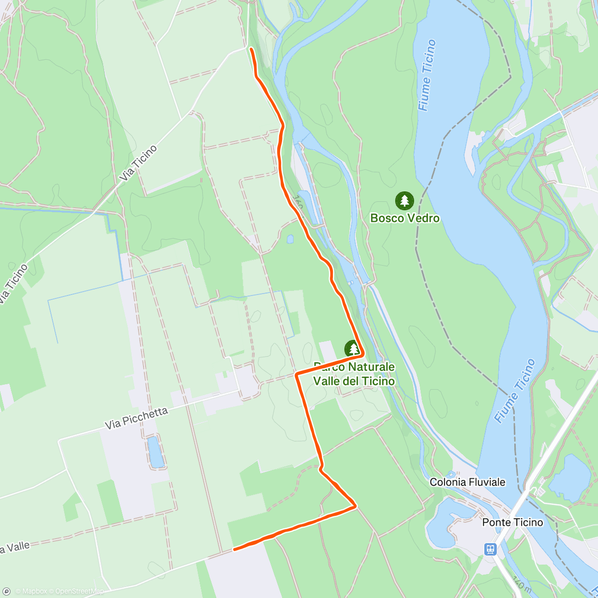 Map of the activity, 8 KM RUN ❤️