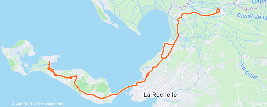 Map of the activity, Sortie vélo le matin