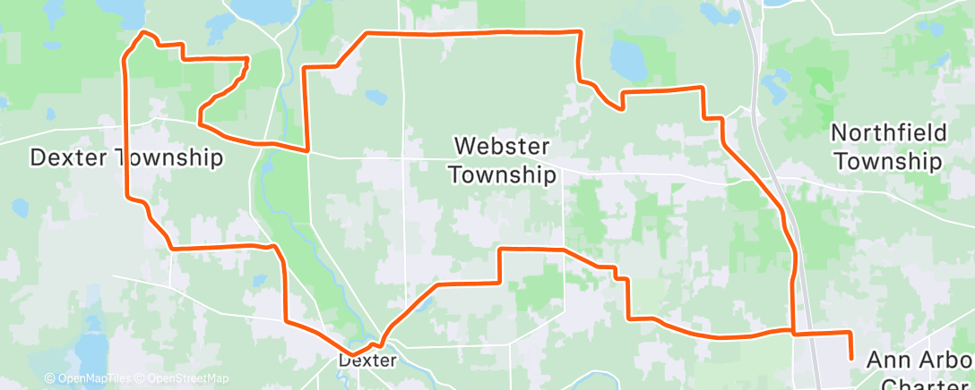 Map of the activity, Afternoon Ride