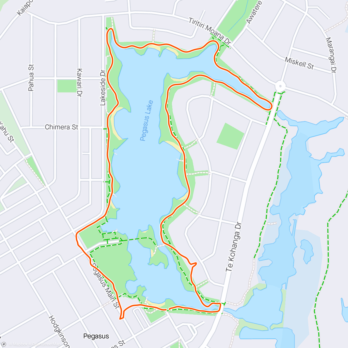 Map of the activity, Run off the bike
