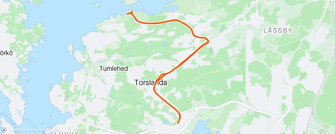 Mapa de la actividad, Torslanda - Mountain Bike - Cyclemeter