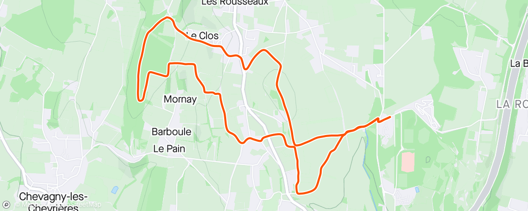 Map of the activity, SNS : marche nordique avant rosé pamplemousse