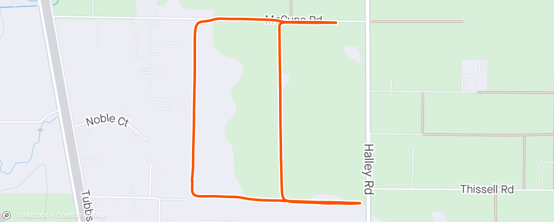Map of the activity, Morning Walk / Run with Roxy and Essie 😎 3.0 miles running at 9.0 minute average!