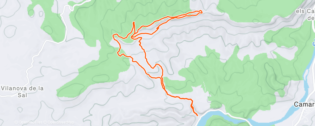Map of the activity, Montalegre + Pala Alta
