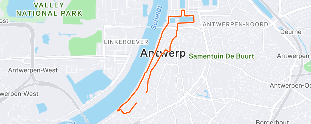 Map of the activity, Ochtendloop