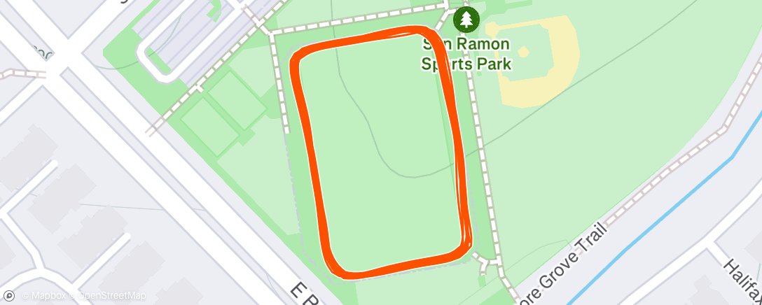 Map of the activity, Morning Run