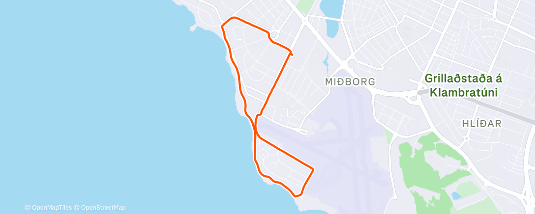 Map of the activity, Lunch Run