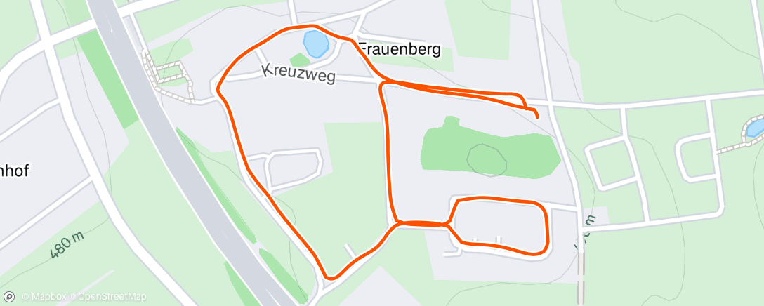 Map of the activity, Lauf am Morgen