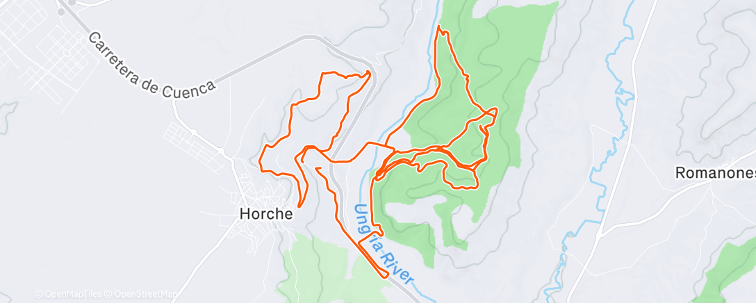 Map of the activity, Horche