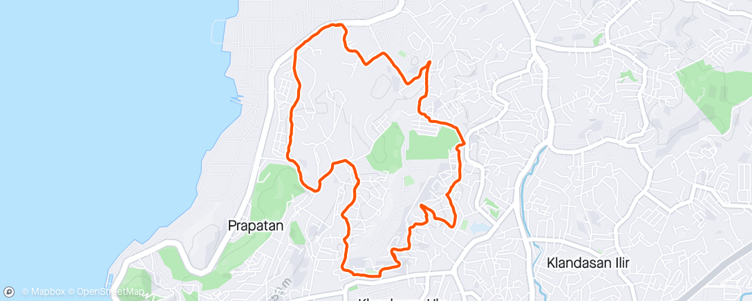 Mapa de la actividad, RUTE KLASIK 9 TANJAKAN