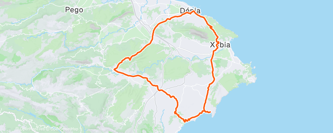 Map of the activity, Fietsen