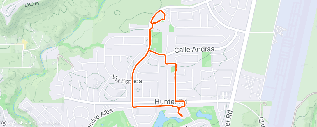 Map of the activity, Morning Walk