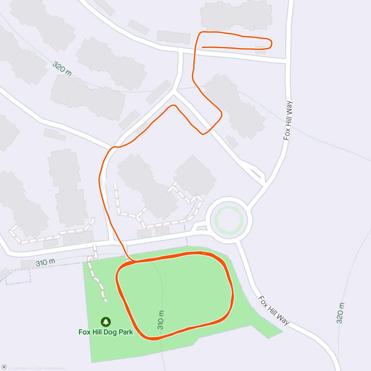 Map of the activity, Night Hike
