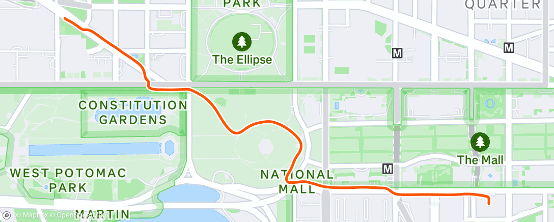 Map of the activity, Morning Walk