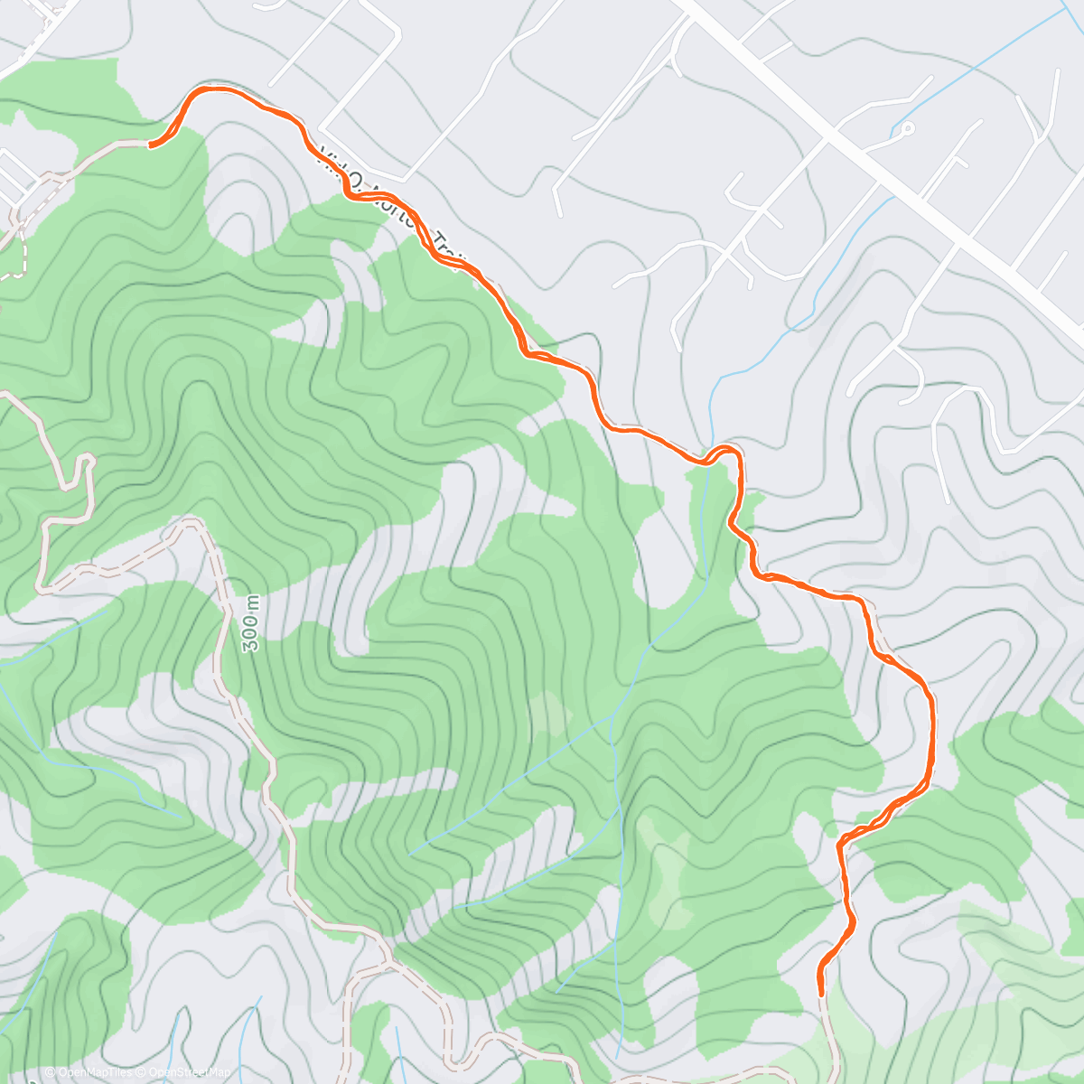 Map of the activity, Afternoon Hike