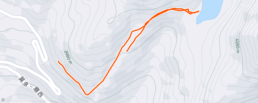 Map of the activity, Afternoon Hike