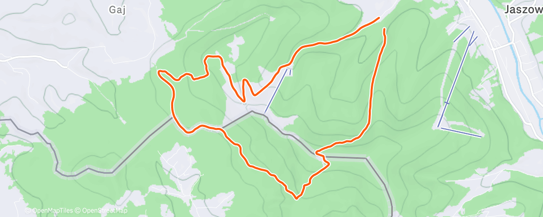 Map of the activity, Afternoon Trail Run