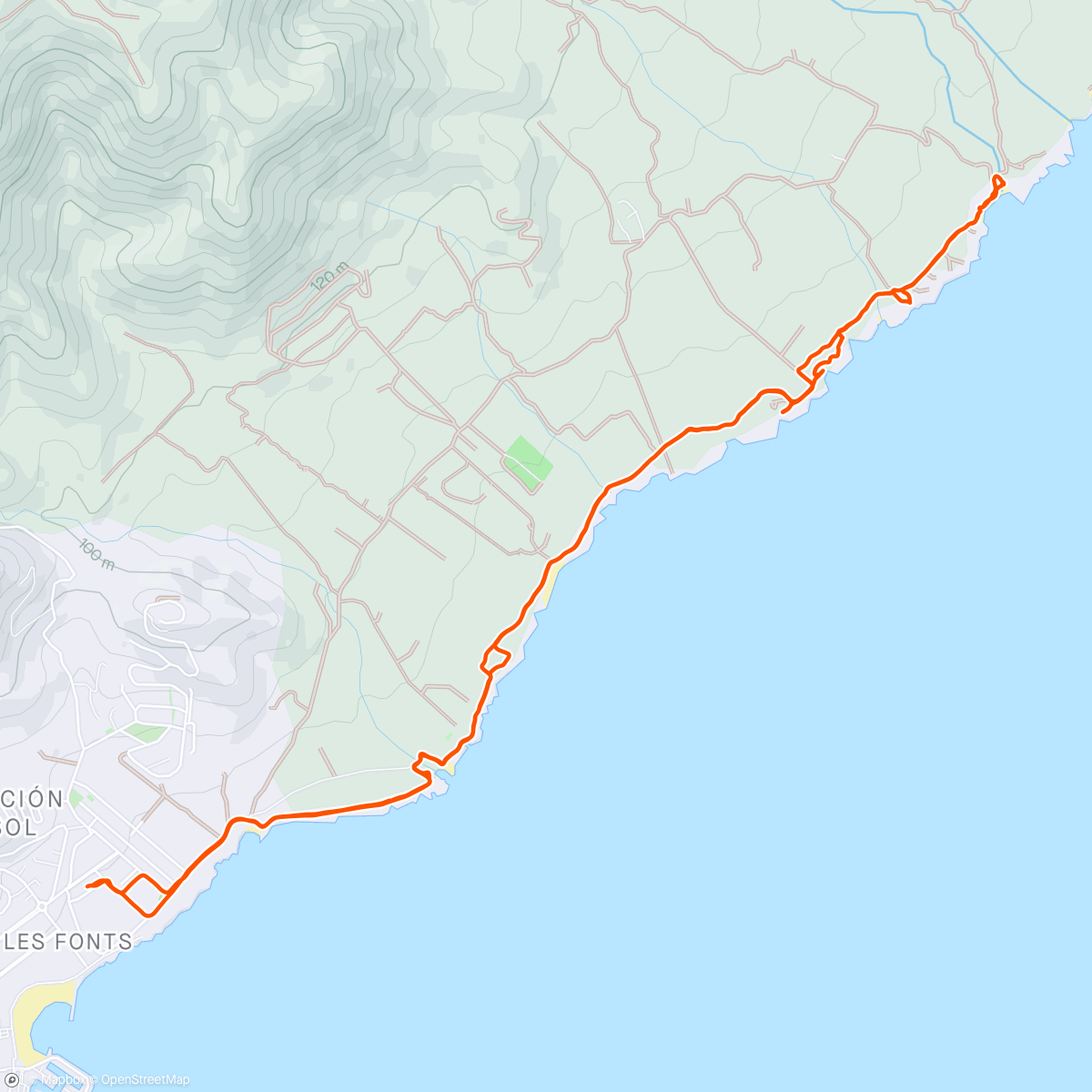 Map of the activity, Orillando el mar.C8