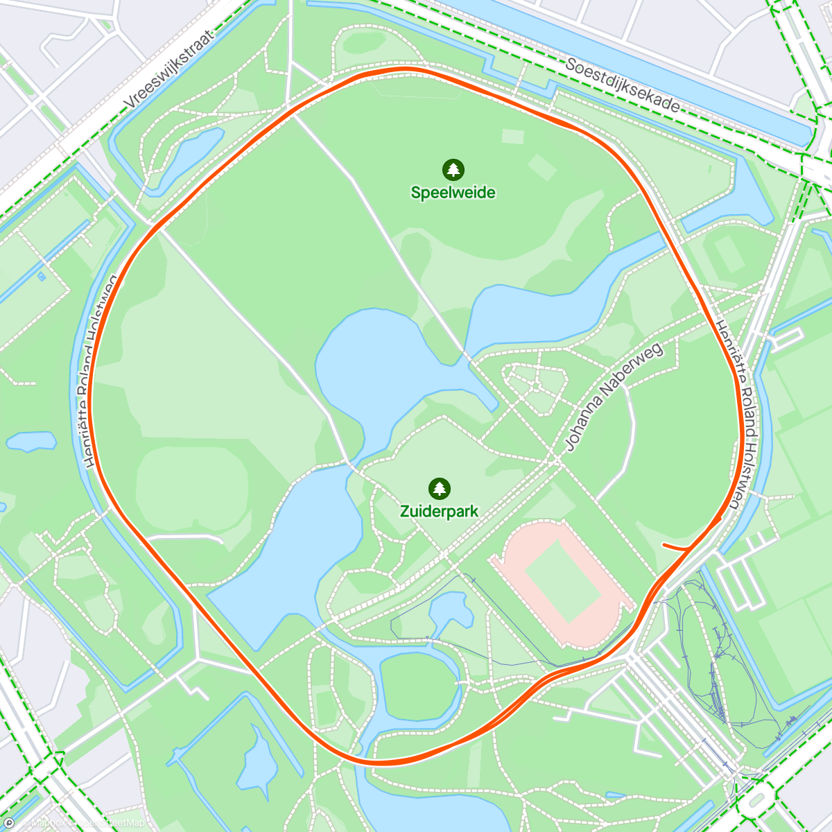 Map of the activity, Zuiderpark Parkrun #362
