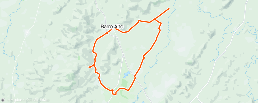 Map of the activity, 1° Passeio de Barro Alto - Go