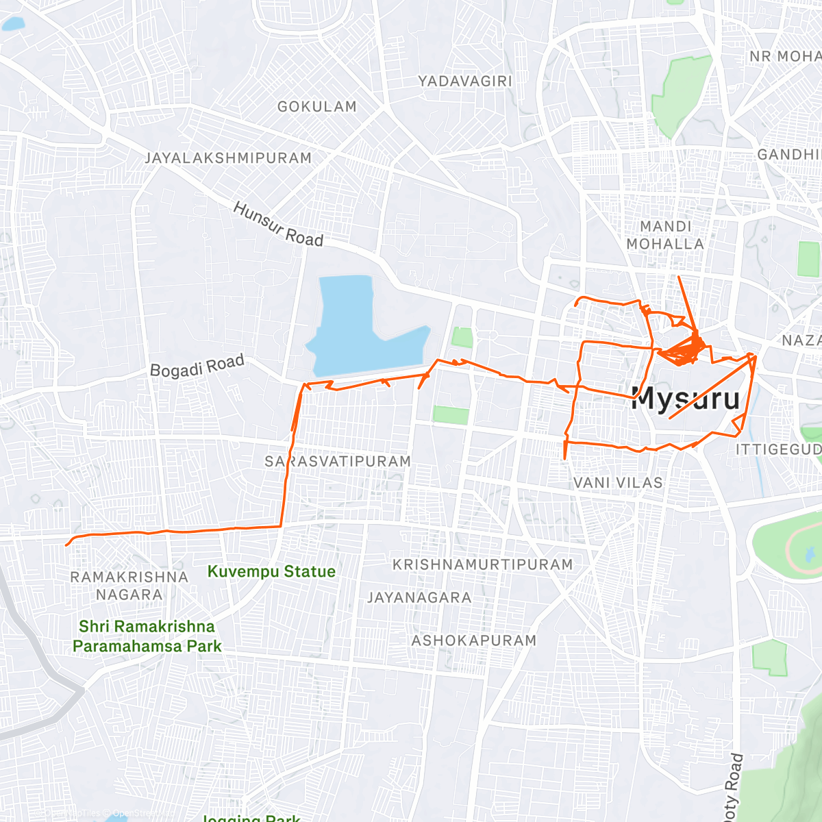 Map of the activity, Afternoon Ride