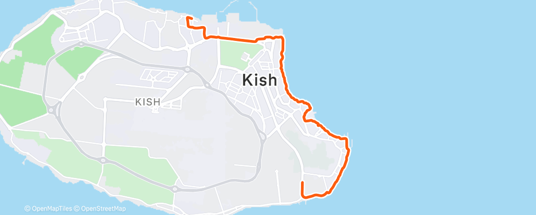 Map of the activity, Morning Run