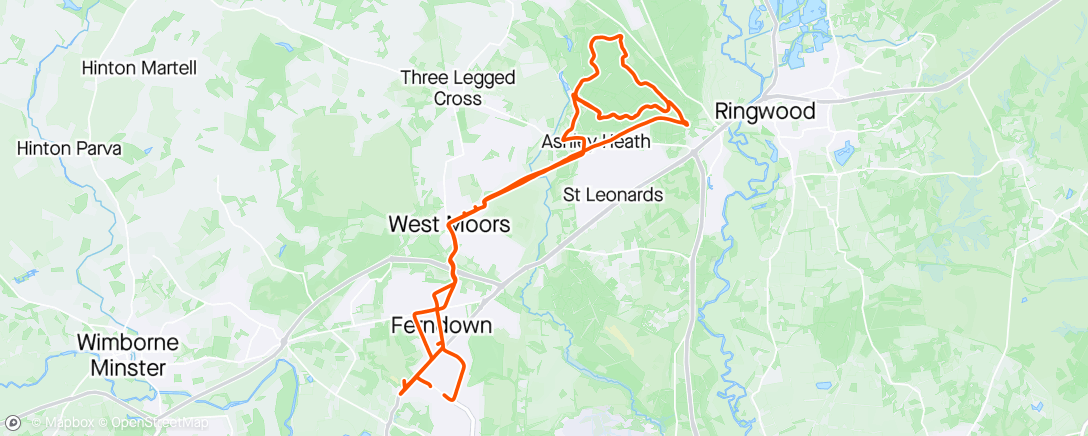 Map of the activity, Moors valley loop