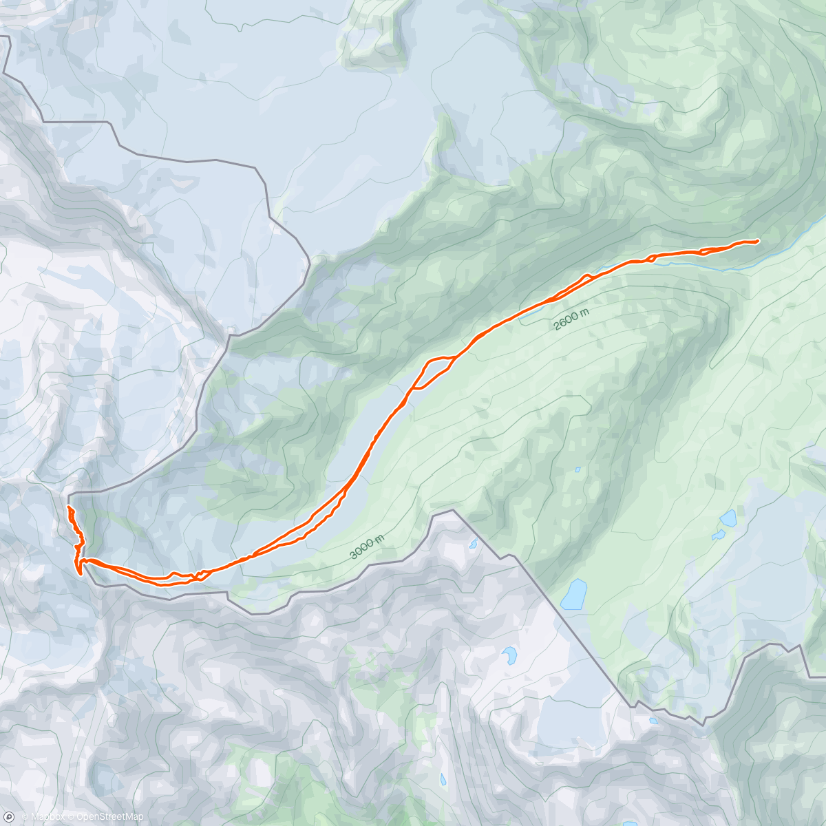 Map of the activity, Weißkugel 3738 m n.p.m.