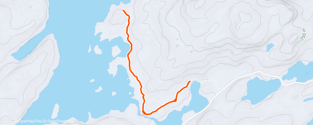 Map of the activity, Wanderung am Morgen