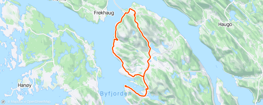 Map of the activity, Åsane runden