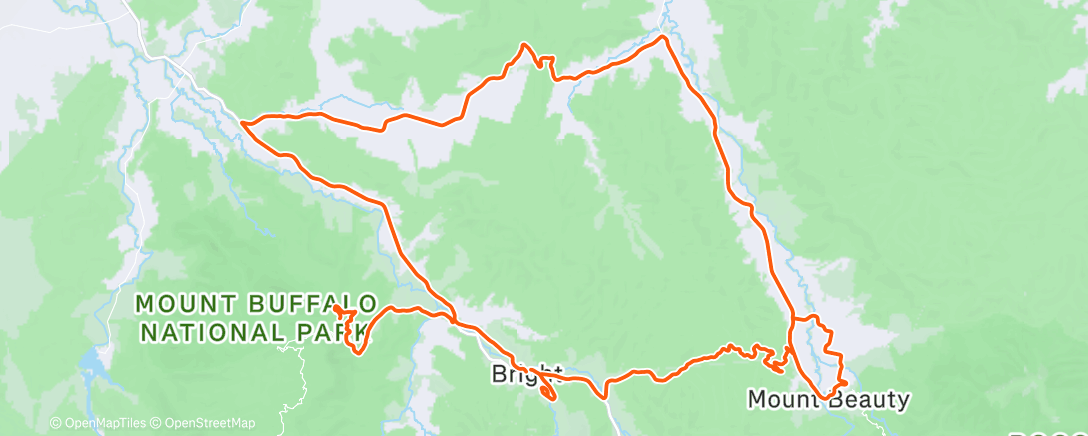 Map of the activity, Happy Valley Loop. Could be worse!