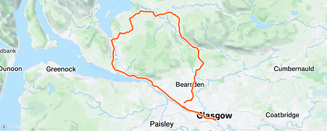 Map of the activity, Morning Ride