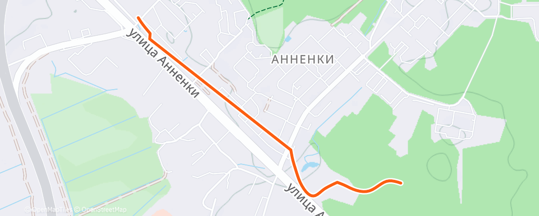 Map of the activity, Дневной забег