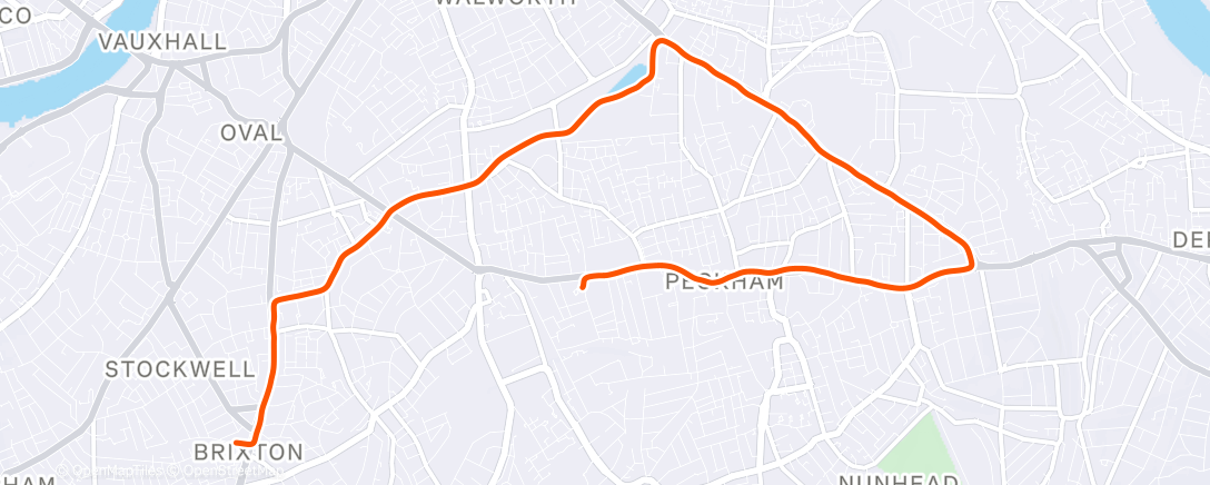 Map of the activity, Morning Run