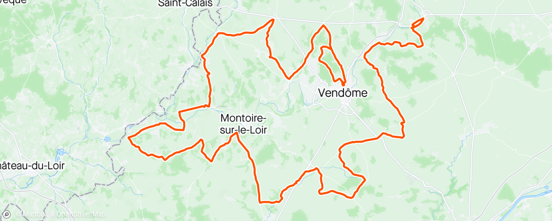 Map of the activity, Tour de loir er Cher Etappe 3
