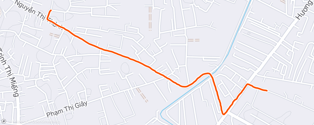 Map of the activity, Morning Run