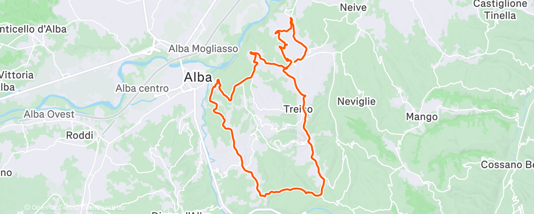 Map of the activity, MTB giorno 2