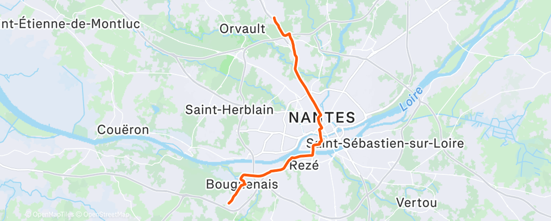 Map of the activity, Sortie en vélo électrique le midi