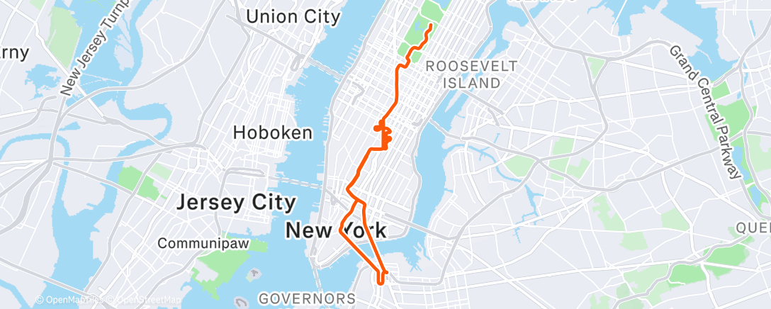 Map of the activity, Zwift - TrainerRoad: Beech on The Double Borough in New York