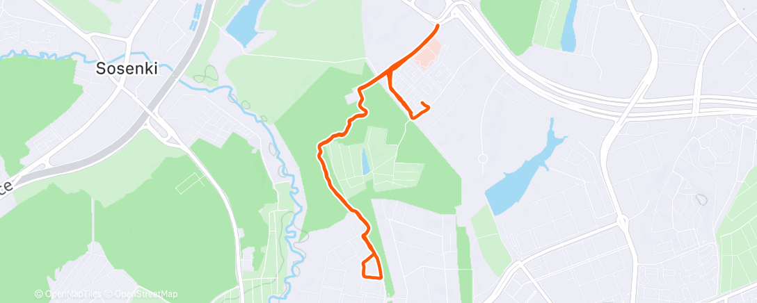 Map of the activity, Morning Run