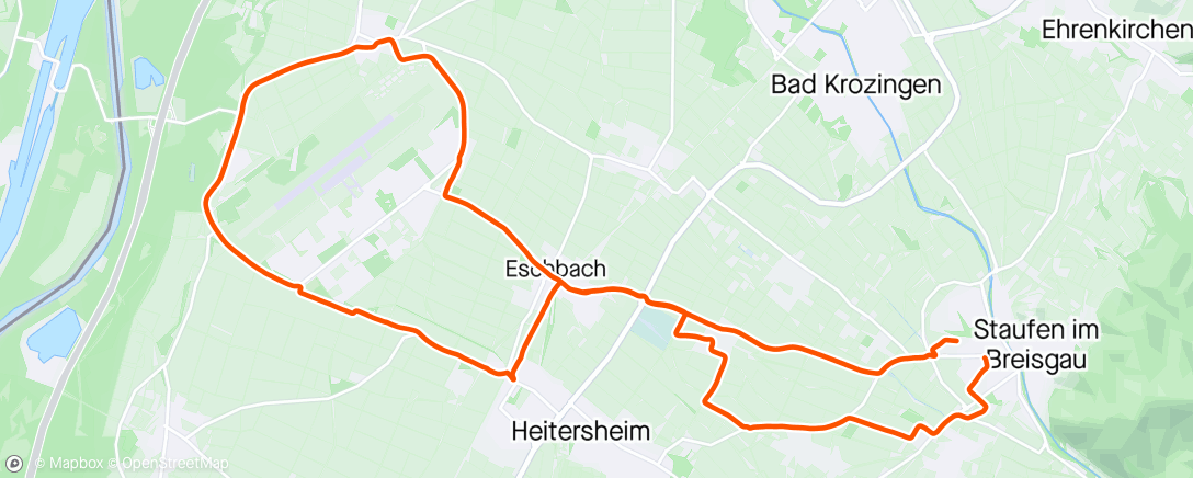 Map of the activity, 3km easy. 10km at 320-330W, 1km recovery. 4km at 320-330W, 1km recovery. 3km at 320-330W, 1km recovery. 1km at 320-330W. 4km cool down.