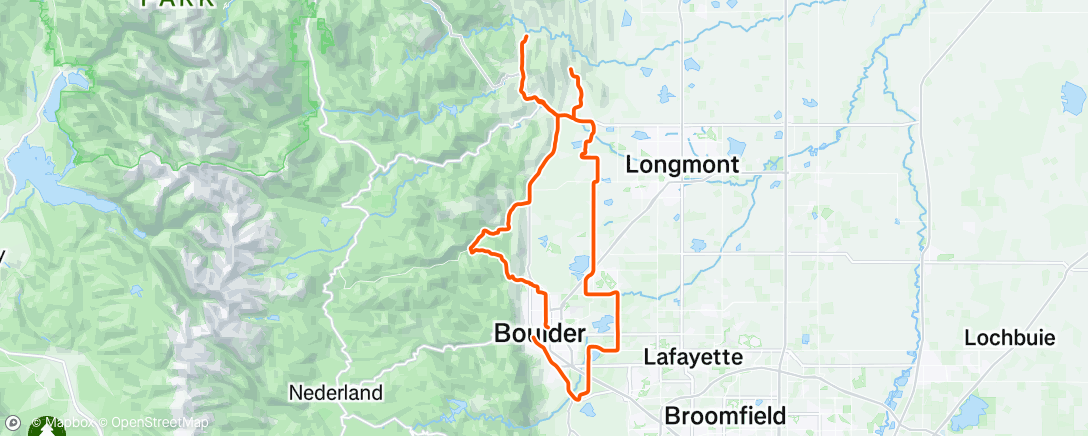 Map of the activity, Lunch Ride