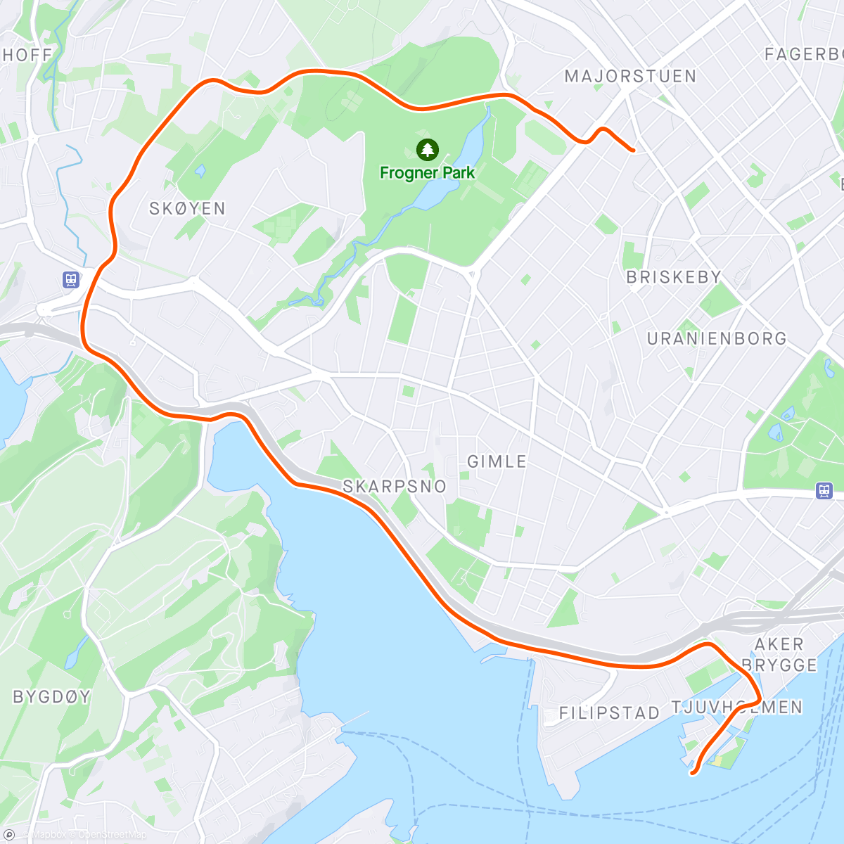 Map of the activity, Morning Run med bad🛒