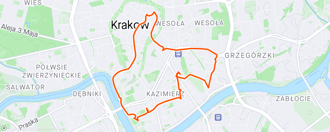 活动地图，Krakow Walk