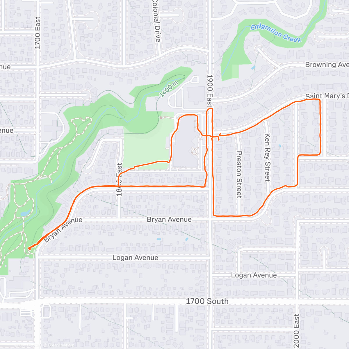 Map of the activity, Sunset Walk