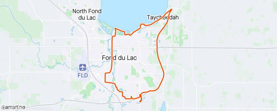 Mappa dell'attività Fond du Lac Loop