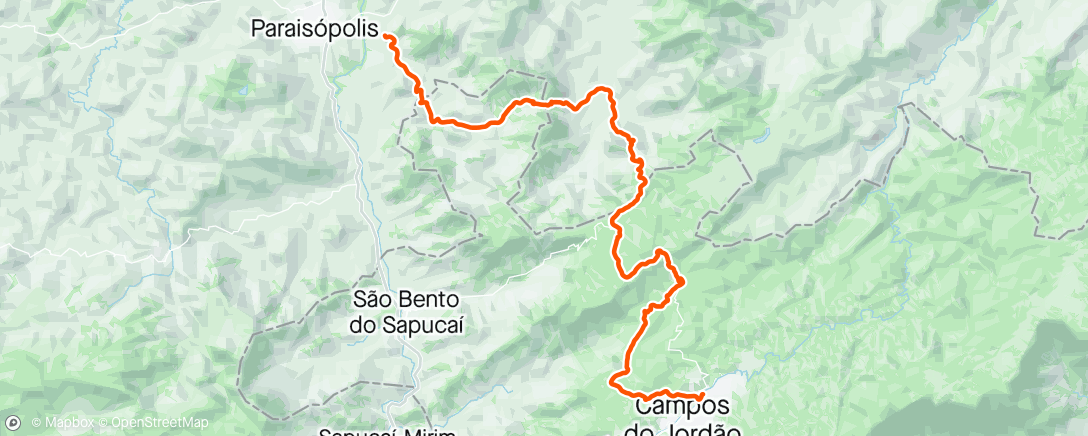 Mappa dell'attività Caminho da Fé Alpinopolis a Campos do Jordão