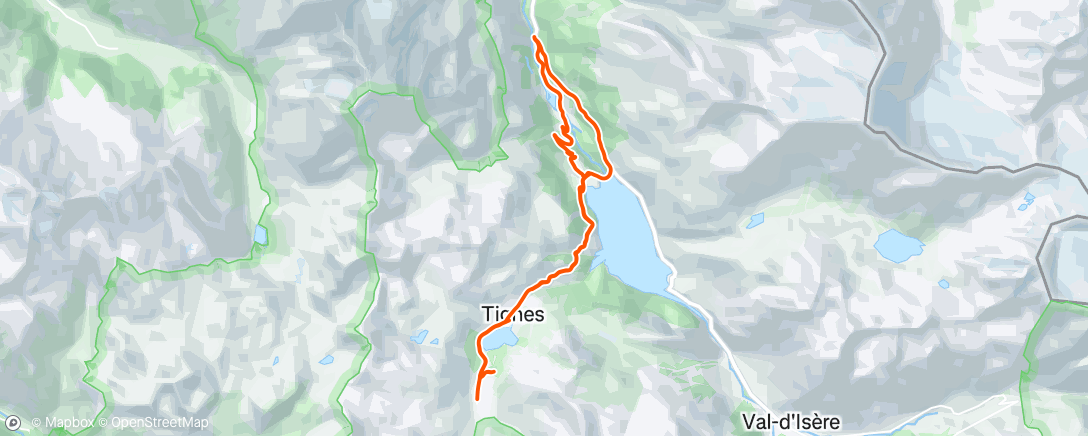 Map of the activity, Tignes #4 ; 😴