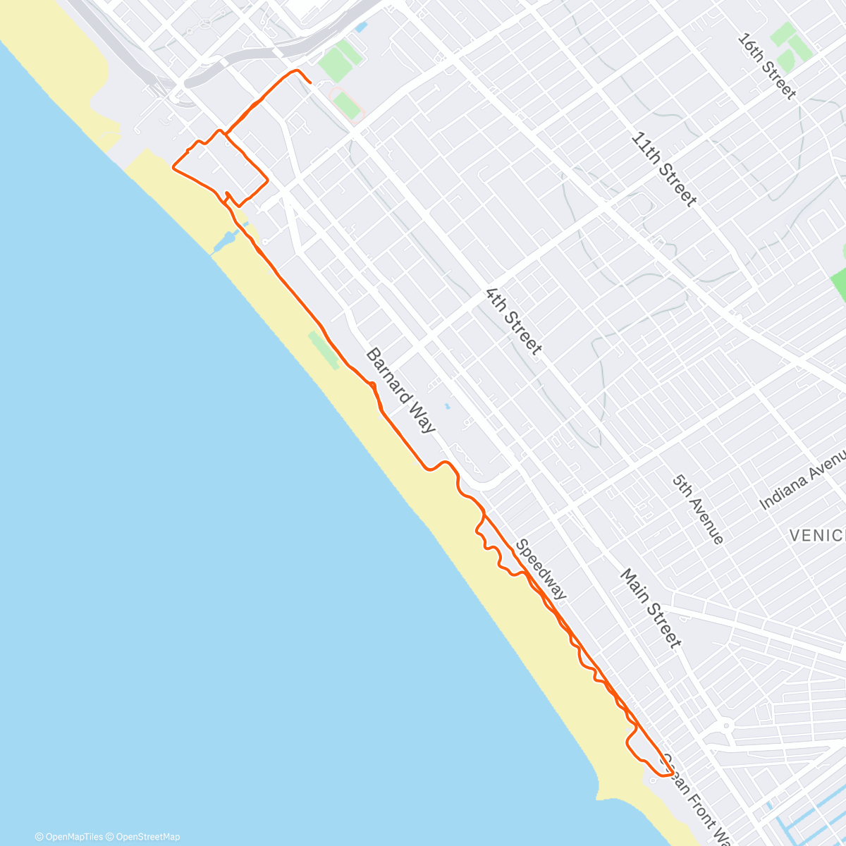 Карта физической активности (To Venice and Back)