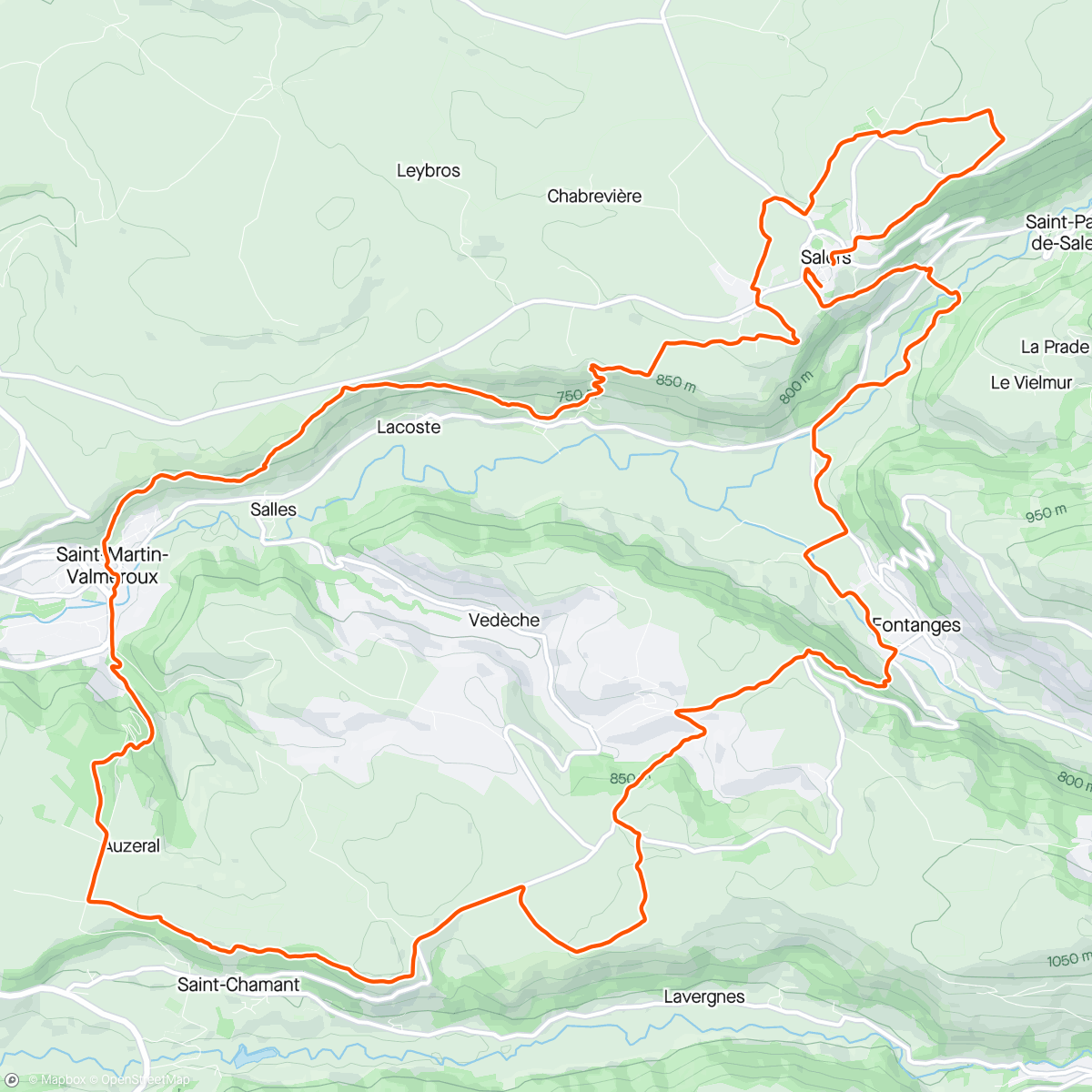 Map of the activity, LA PASTOURELLE 30,6 KM 1100 D+